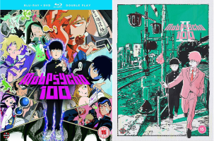 the cover of mob psycho 100 season one and season 2 on blu ray