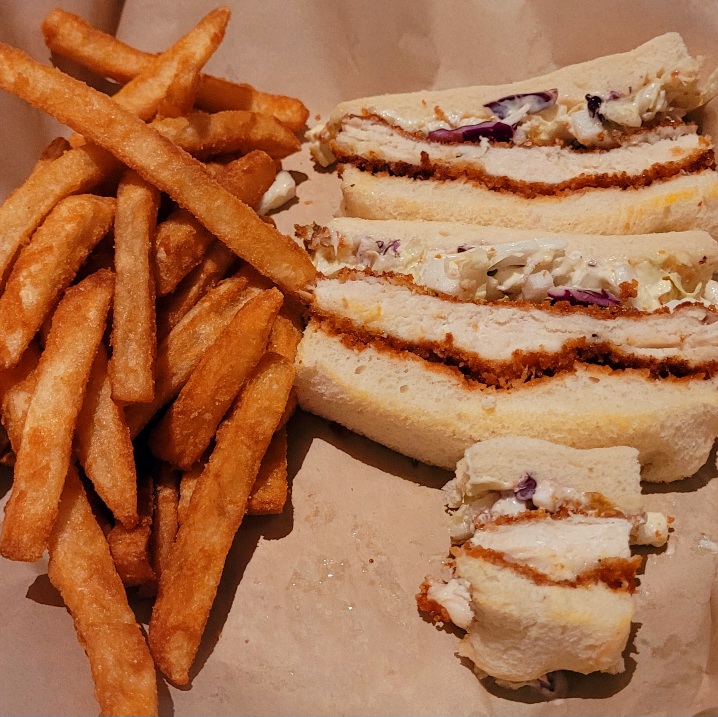 chicken katsu sandwich and cajun fries
