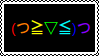 happy rainbow analog emoticon stamp
