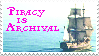 piracy is archival stamp