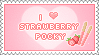 strawberry pocky stamp