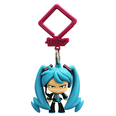 chibi miku with angry eyes figurine keyholder, released in 2015